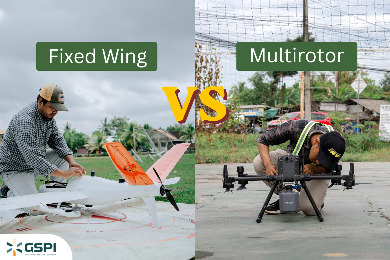 Perbedaan Drone Multirotor dan Fixed Wing untuk Survei Pemetaan - No Category
